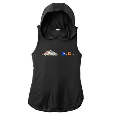 Halloween Pac Busters Game Ladies PosiCharge Tri-Blend Wicking Draft Hoodie Tank