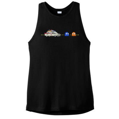 Halloween Pac Busters Game Ladies PosiCharge Tri-Blend Wicking Tank