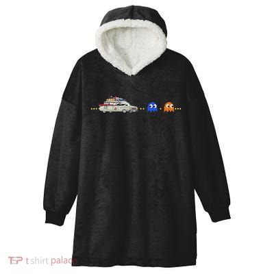 Halloween Pac Busters Game Hooded Wearable Blanket