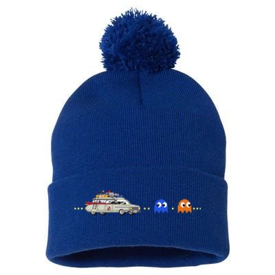 Halloween Pac Busters Game Pom Pom 12in Knit Beanie