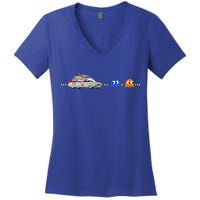 Halloween Pac Busters Game Women's V-Neck T-Shirt