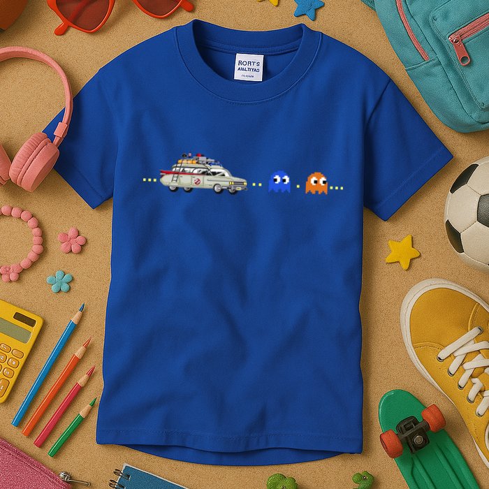 Halloween Pac Busters Game Kids T-Shirt