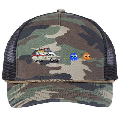 Halloween Pac Busters Game Retro Rope Trucker Hat Cap