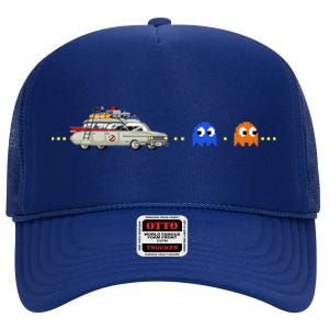 Halloween Pac Busters Game High Crown Mesh Back Trucker Hat