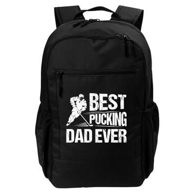 Hockey Player Best Pucking Dad Ever Hockey Father Hockey Pun TShirt Backpack