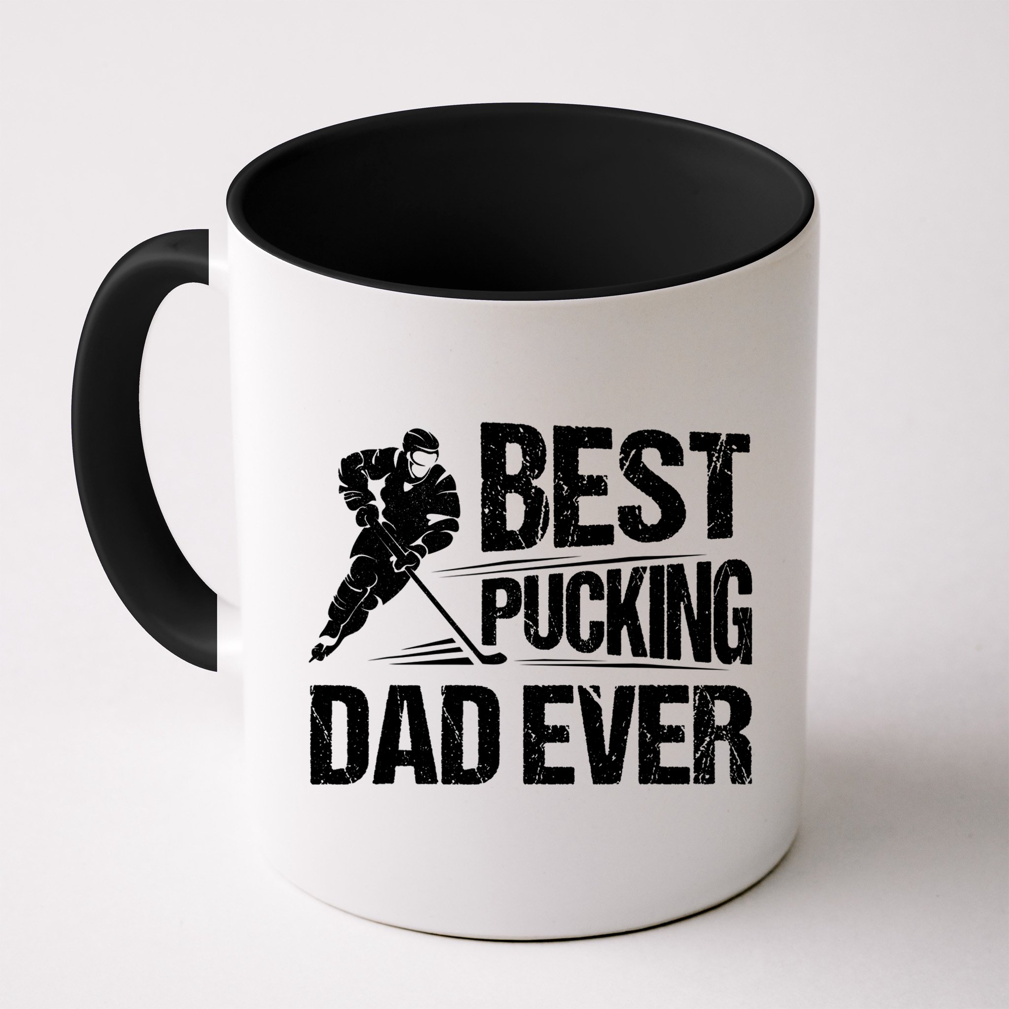 Hockey Player Best Pucking Dad Ever Hockey Father Hockey Pun TShirt Mug