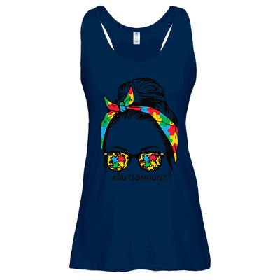 Hairbun Puzzle Bandana Sunglasses Autism Aunt Awareness Ladies Essential Flowy Tank