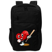 Heart Playing Baseball Valentines Day Sports Boy Impact Tech Backpack