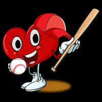Heart Playing Baseball Valentines Day Sports Boy Impact Tech Backpack