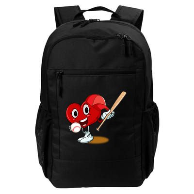 Heart Playing Baseball Valentines Day Sports Boy Backpack