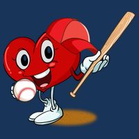 Heart Playing Baseball Valentines Day Sports Boy 16 in Basic Backpack