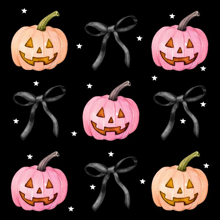 Halloween Pumpkin Black Bows Cute Button