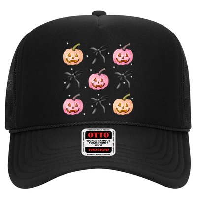 Halloween Pumpkin Black Bows Cute Trucker Hat