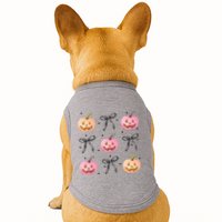 Halloween Pumpkin Black Bows Cute Doggie Tank