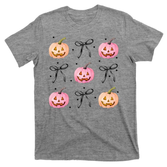 Halloween Pumpkin Black Bows Cute T-Shirt