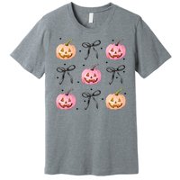 Halloween Pumpkin Black Bows Cute Premium T-Shirt