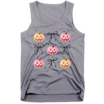 Halloween Pumpkin Black Bows Cute Tank Top