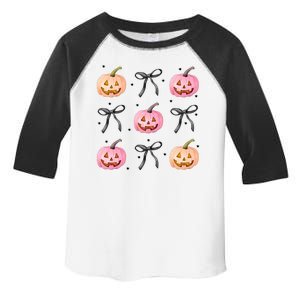 Halloween Pumpkin Black Bows Cute Toddler Fine Jersey T-Shirt