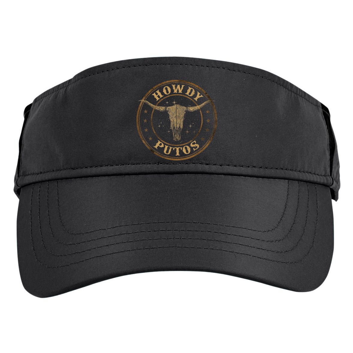 Howdy Putos Bull Skull Country Cowboy Western Adult Drive Performance Visor