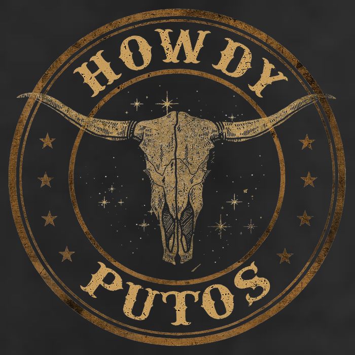 Howdy Putos Bull Skull Country Cowboy Western Adult Drive Performance Visor