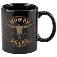 Howdy Putos Bull Skull Country Cowboy Western 11oz C Handle Ceramic Mug
