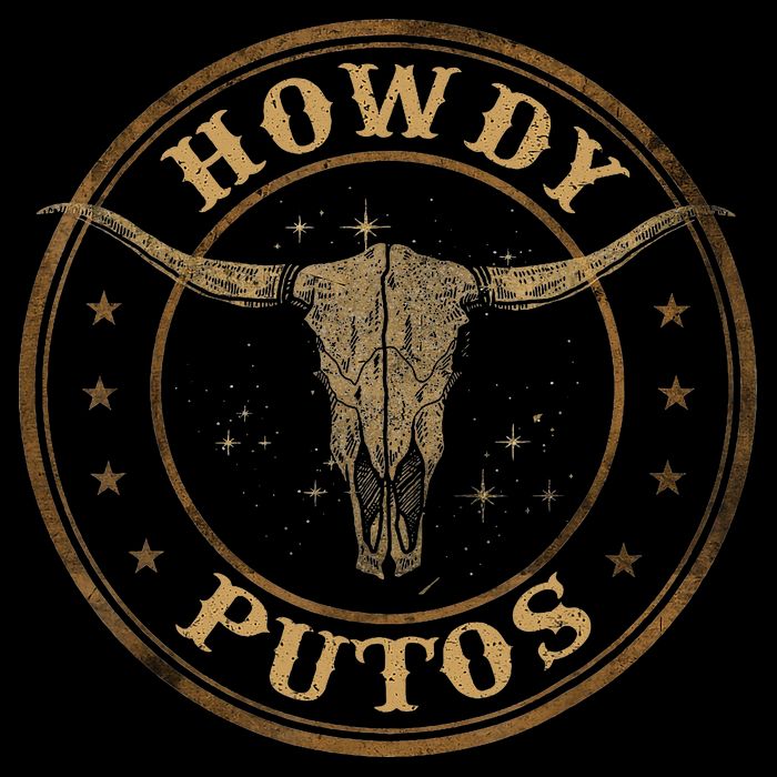 Howdy Putos Bull Skull Country Cowboy Western Zip Tote Bag