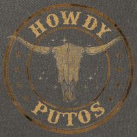 Howdy Putos Bull Skull Country Cowboy Western Cotton Canvas Backpack