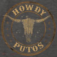 Howdy Putos Bull Skull Country Cowboy Western Vector Backpack