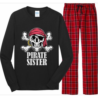 Hosting Pirate Birthday Jolly Roger Party Pirate Sister Long Sleeve Pajama Set