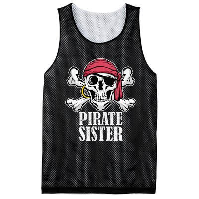 Hosting Pirate Birthday Jolly Roger Party Pirate Sister Mesh Reversible Basketball Jersey Tank