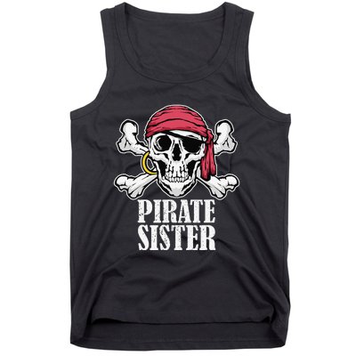 Hosting Pirate Birthday Jolly Roger Party Pirate Sister Tank Top