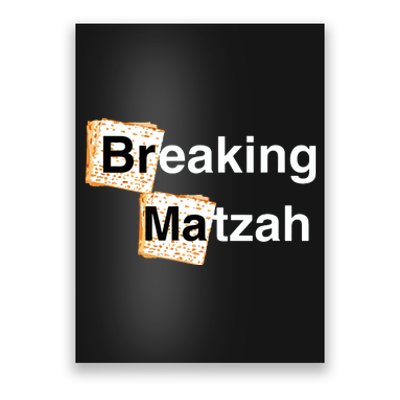 Happy Passover Breaking Matzah Afikoman Family Seder Pesach Poster