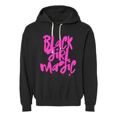 Hot Pink Black Girl Magic Stars Melanin Black Queen Woman Garment-Dyed Fleece Hoodie