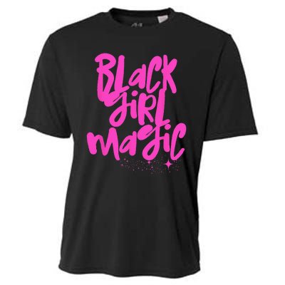 Hot Pink Black Girl Magic Stars Melanin Black Queen Woman Cooling Performance Crew T-Shirt