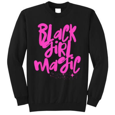 Hot Pink Black Girl Magic Stars Melanin Black Queen Woman Sweatshirt