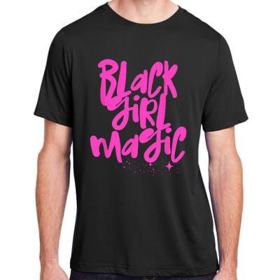 Hot Pink Black Girl Magic Stars Melanin Black Queen Woman Adult ChromaSoft Performance T-Shirt