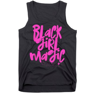 Hot Pink Black Girl Magic Stars Melanin Black Queen Woman Tank Top