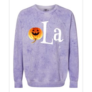 Halloween Pumpkin Comma La Funny Kamala Harris Gift Colorblast Crewneck Sweatshirt