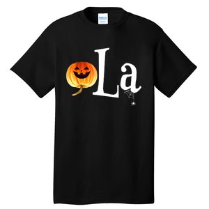 Halloween Pumpkin Comma La Funny Kamala Harris Gift Tall T-Shirt