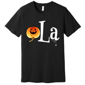 Halloween Pumpkin Comma La Funny Kamala Harris Gift Premium T-Shirt