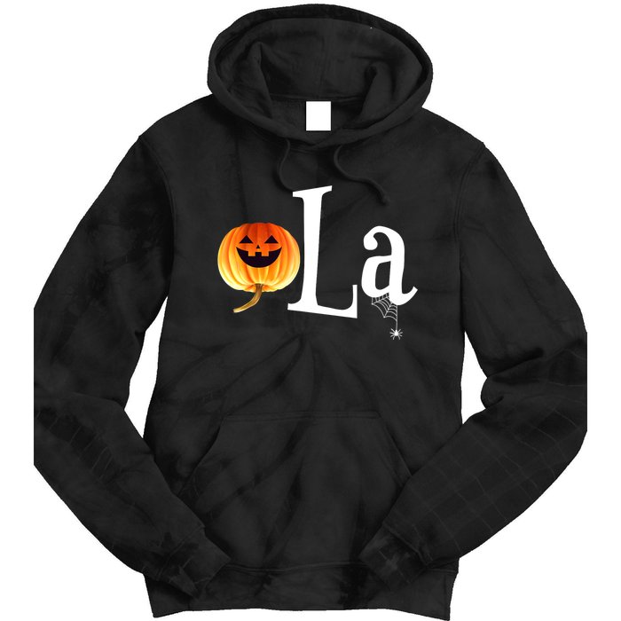 Halloween Pumpkin Comma La Funny Kamala Harris Gift Tie Dye Hoodie