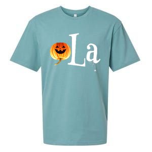 Halloween Pumpkin Comma La Funny Kamala Harris Gift Sueded Cloud Jersey T-Shirt