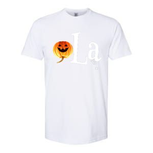 Halloween Pumpkin Comma La Funny Kamala Harris Gift Softstyle CVC T-Shirt