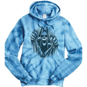 Halloween Party Costume Scary Ghoul Ripping Through Body Tie Dye Hoodie