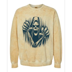 Halloween Party Costume Scary Ghoul Ripping Through Body Colorblast Crewneck Sweatshirt