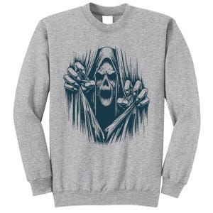 Halloween Party Costume Scary Ghoul Ripping Through Body Tall Sweatshirt