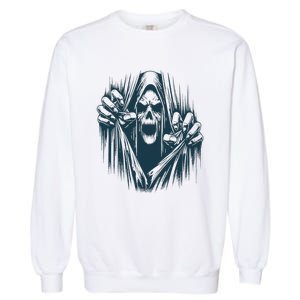 Halloween Party Costume Scary Ghoul Ripping Through Body Garment-Dyed Sweatshirt