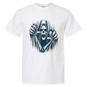 Halloween Party Costume Scary Ghoul Ripping Through Body Garment-Dyed Heavyweight T-Shirt