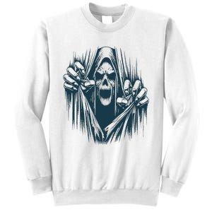 Halloween Party Costume Scary Ghoul Ripping Through Body Sweatshirt