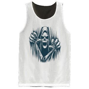 Halloween Party Costume Scary Ghoul Ripping Through Body Mesh Reversible Basketball Jersey Tank